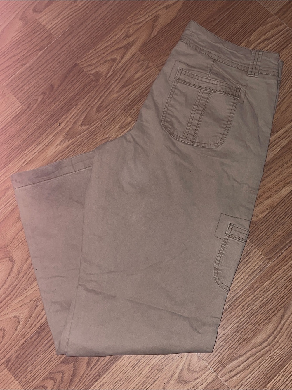 Sonoma Wide-Leg Cargo Pants in Taupe Brown
